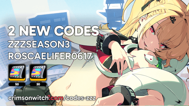 VonZenless's tweet photo. New Codes: 

ZZZSEASON3 
ROSCAELIFER0617

#ZenlessZoneZero #ZZZero #ZZZ https://t.co/hQhthtuUnE