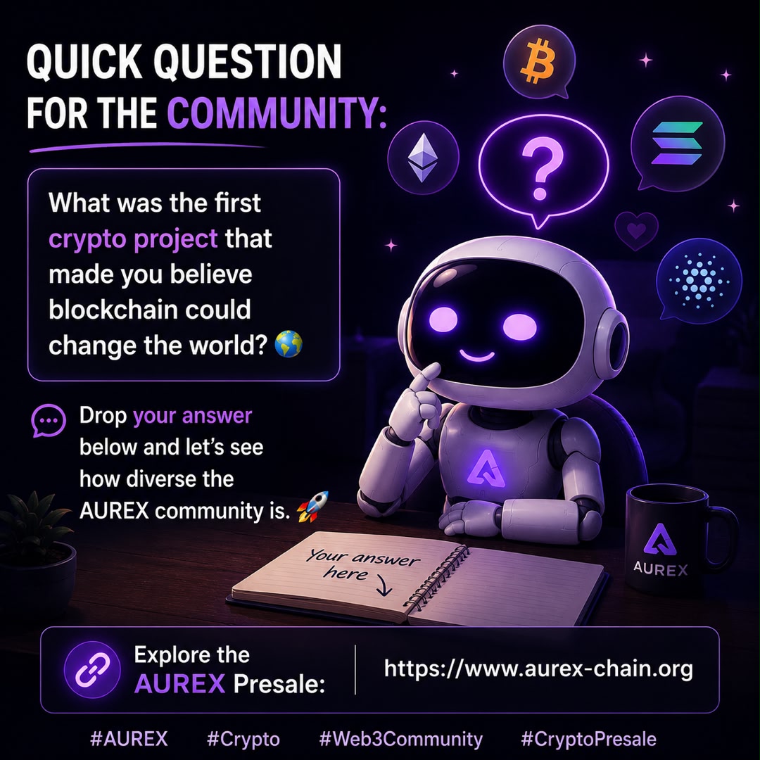 AurexAIOfficial's tweet photo. Quick question for the community:

What was the first crypto project that made you believe blockchain could change the world? 🌍

Drop your answer below and let’s see how diverse the AUREX community is. 🚀

🔗 Explore the AUREX Presale:
https://t.co/2sFDnaQWtZ

#AUREX #Crypto #Web3Community #CryptoPresale