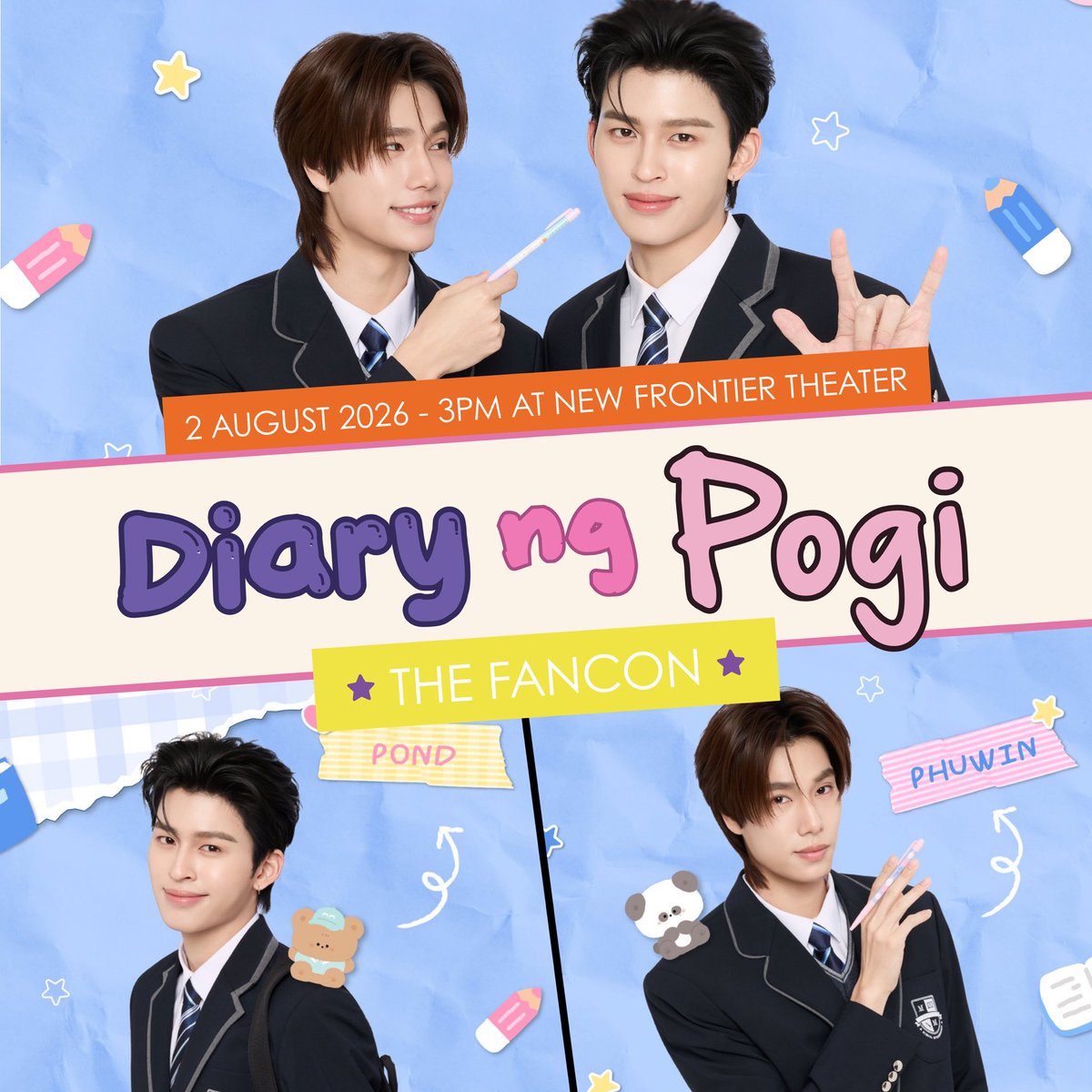 sunnysidehan's tweet photo. 🎶 wala ng bawian mamatay man period no erase 🎶

【 PondPhuwin Rendezvous Fancon in Manila 】
          ⤷ fansupport by @sunnysidehan 

✎ strictly 1:1
✎ open for trades !
✎ time & loc TBA

see u ≽^•⩊•^≼ 🩵

#PondPhuwinRendezvousInPH
#phuwintang #ppnaravit
#ปอนด์ภูวินทร์ #PondPhuwin