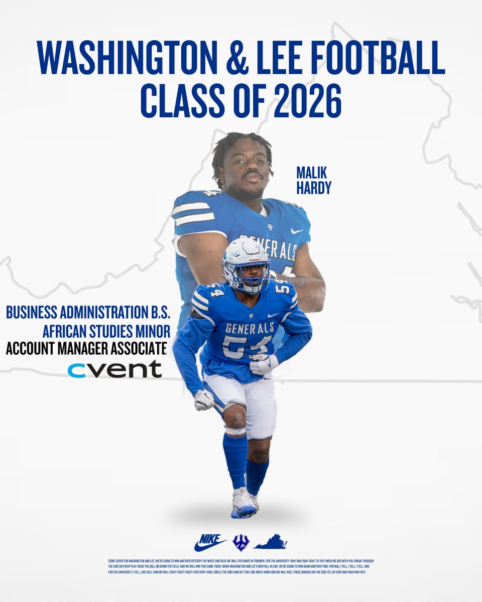 Generals_Fball's tweet photo. Next up for Senior Feature is Malik Hardy.

Malik will be working as an Account Manager Associate for CVent

#GWD #GoB16 https://t.co/cNEs8d3So7
