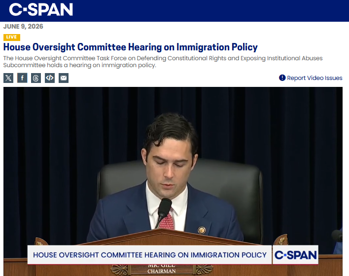 UPMHPM's tweet photo. This!! 👇🏻🧐 Live now! The House Oversight Committee Task Force on Defending Constitutional Rights and Exposing Institutional Abuses Subcommittee holds a hearing on immigration policy. #NCSWIC https://t.co/GhEebxYD2v https://t.co/i2ERmN4iPl
