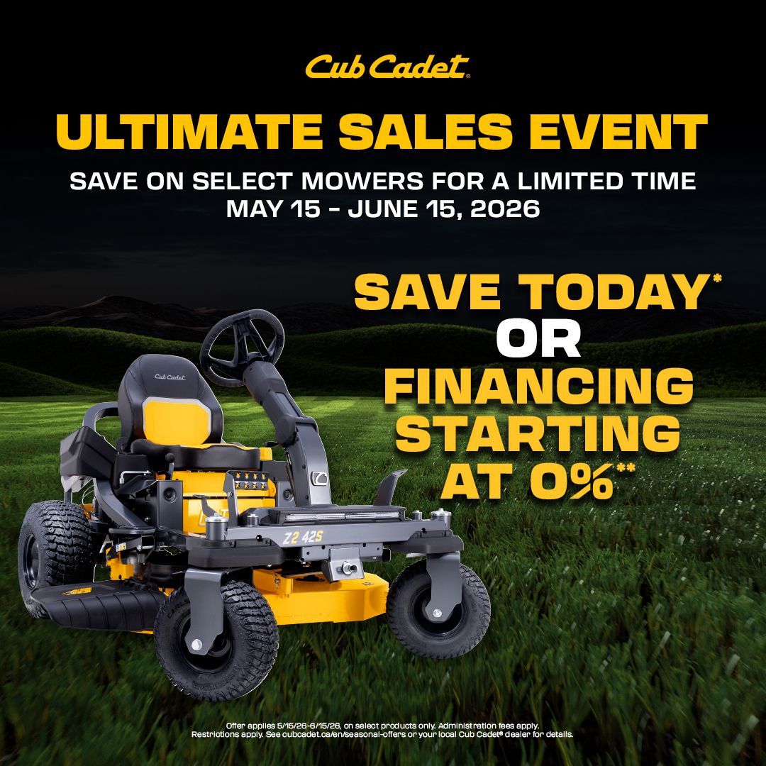 4_44Services's tweet photo. 💥It's the last week to take advantage of the Ultimate Spring Sales Event💥

Did you know Cub Cadet offers the industries only Zero Turn with a steering wheel? Don’t back down from hills and slopes up to 20-degrees. 
Give us a call or stop by today! 

https://t.co/ZAAI1rF5rT https://t.co/DXWN9SWPFF