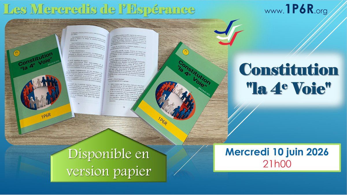 luclaf's tweet photo. ANNONCE - Mercredis de l'Espérance du 10 juin 2026 à 21H : Constitution "la 4e Voie"
https://t.co/UP3XqiyCZo https://t.co/MNwnC13nBw