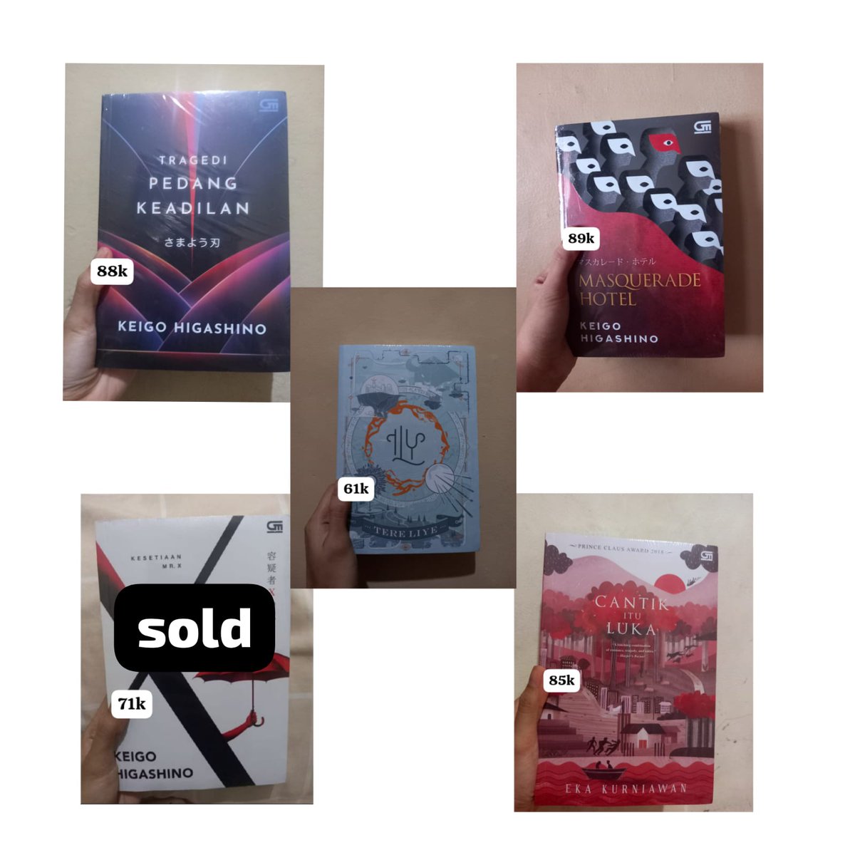 mrdudu0112's tweet photo. WTS 📚 new sealed
- Tragedi Pedang Keadilan
- Masquerade Hotel
- Cantik Itu Luka
- Novel ILY (Tere Liye)

co via 🍊 free ongkir
silahkan kalau mau cek condi atau tanya-tanya dulu bisa dm https://t.co/zQ0d4WXRIW