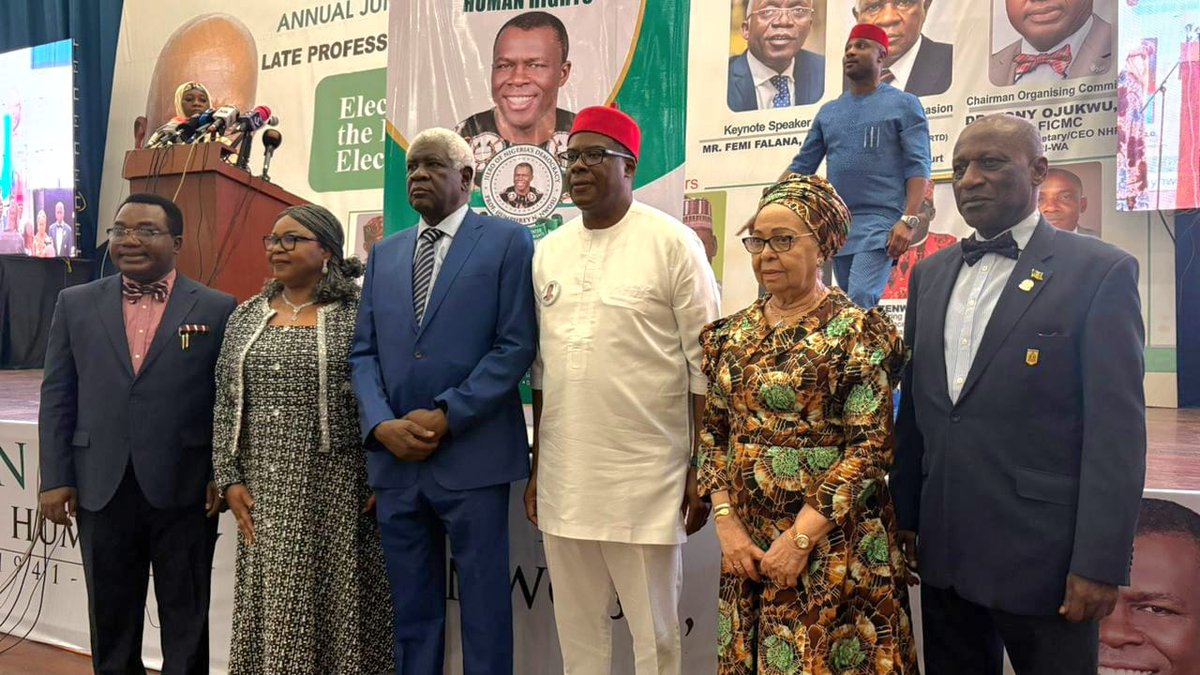 NhrcNigeria's tweet photo. The Professor Humphrey N. Nwosu Center for Democracy and Human Rights was unveiled by Dr Tony Ojukwu OFR, SAN, Executive Secretaty Nhrc, Prof. Joy Ezeilo SAN, Justice Abdu Aboki, Former Justice of the Supreme Court, Engr. Nnaemeka Huprey Nwosu, co- founder Humphrey Nwosu Center, Ama pepple, former Head of Service of the Federation andDr. Bukhari Bello mni, former Executive Secretary Nhrc.