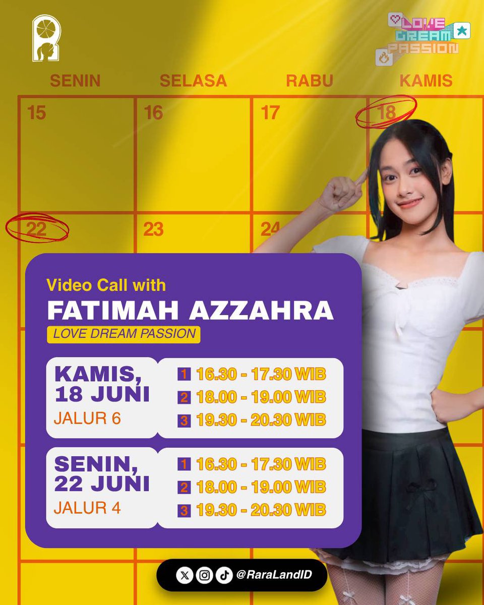 RaraLandID's tweet photo. Hayooo.. Siapa yang udah rindu sama kim Rara
Ayo amankan tiket Video Call bersama Rara π€©
Sampai Bertemu di Waiting Room guys ππ»π
#meRApat https://t.co/rKONgZ5J3U