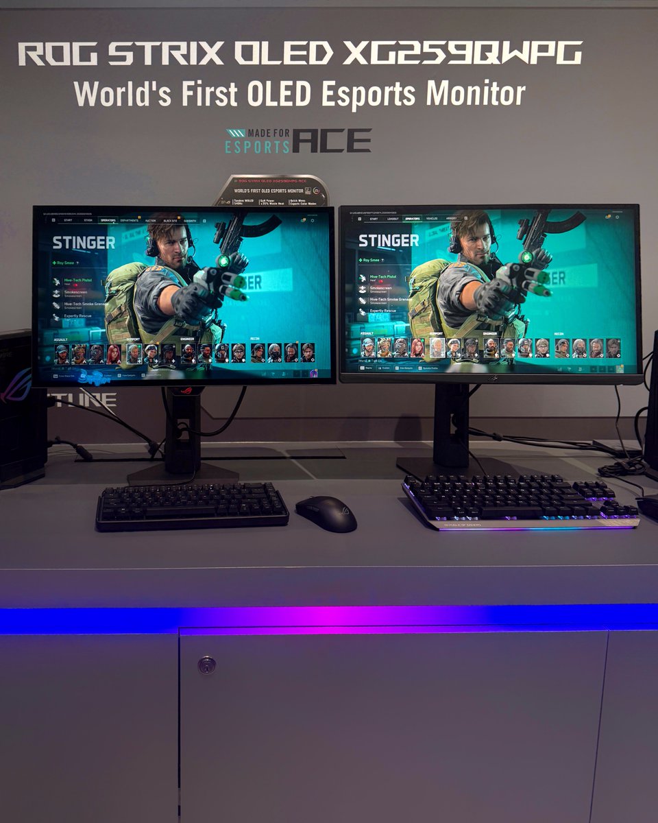 ASUS_ROG_FR's tweet photo. Trois écrans au #Computex2026. Un seul pour chez toi, lequel tu prends ?
✨ Tandem RGB ROG Swift OLED #PG32UCWM : double mode 4K 240Hz / FHD 480Hz
⚡ROG Strix #XG259QWPG Ace pour l'Esport : 540Hz & 0,02ms
🎉 ROG Edition 20th #PG27AQWP-G
#ROGOLEDmonitor #ROGmonitor #ROGEdition20 #ROG20thAnniversary