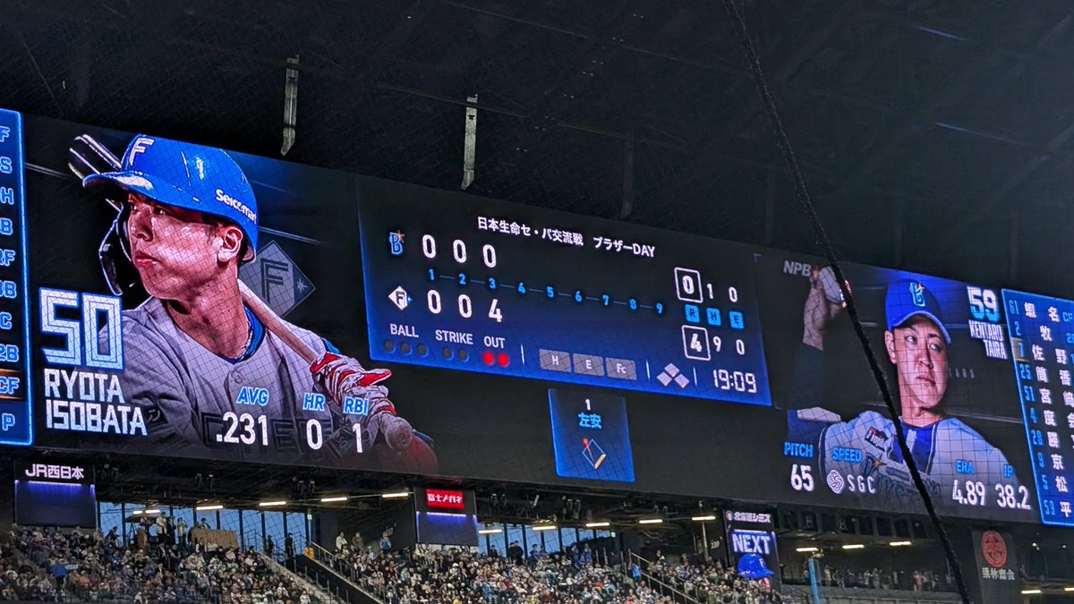 ryohei7248's tweet photo. リプレイ検証でホームランに！！
#lovefighters https://t.co/BC2rG7gTfk