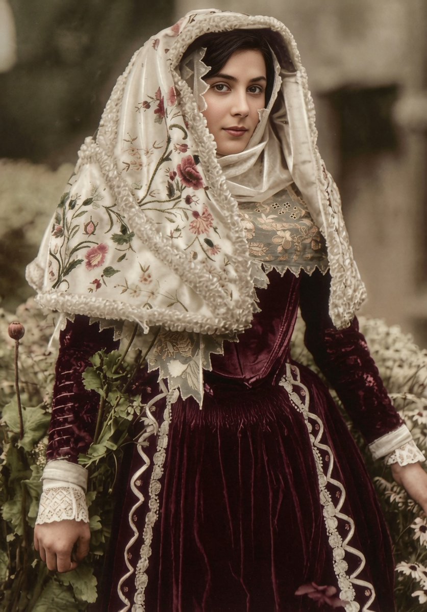 Planet_Sardinia's tweet photo. 🌼Woman in traditional attire from the town of #Osilo  in 1907.
#sardinia #sardegna https://t.co/OPjk76hfl0