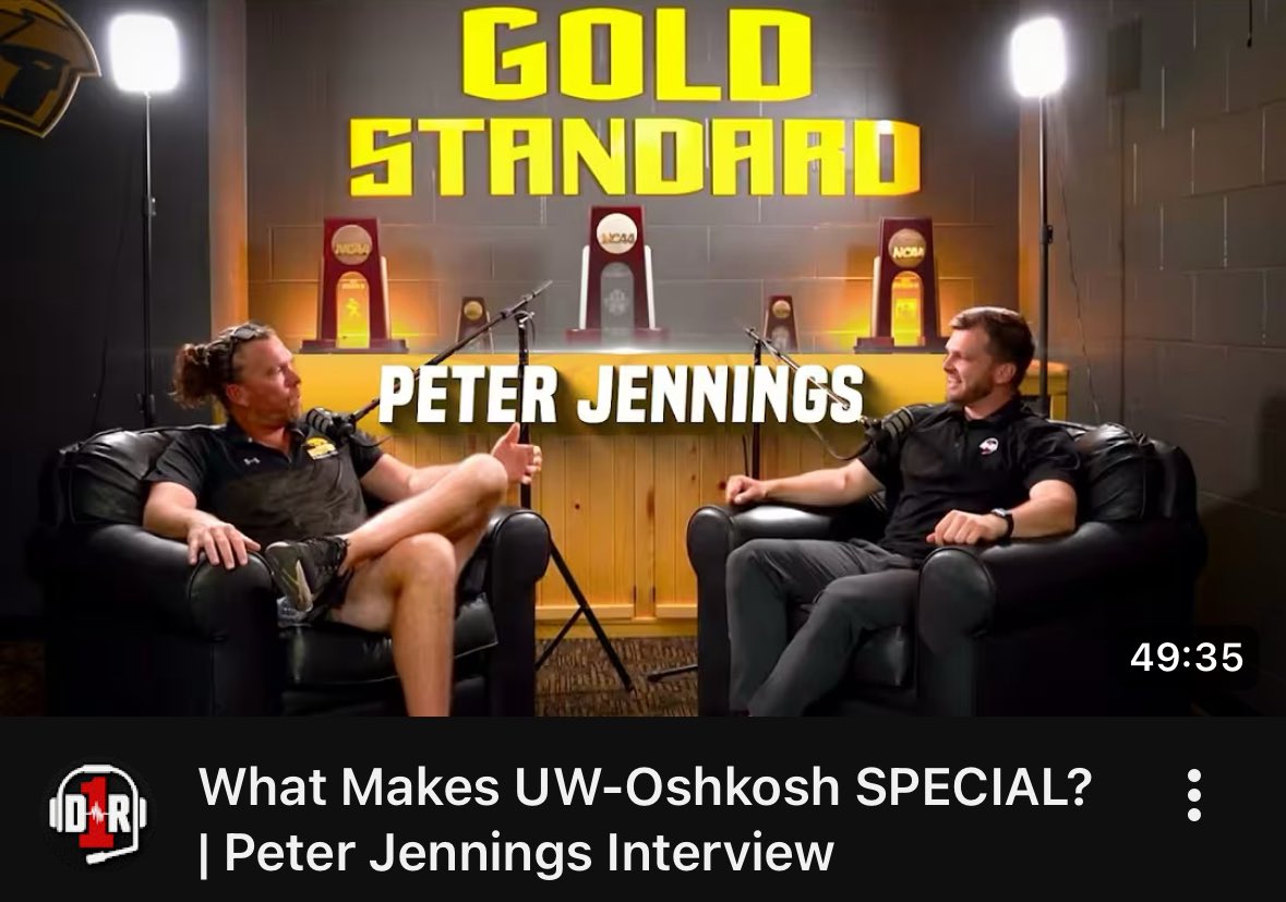 D1_Rejects's tweet photo. .@PeteyBananas is truly 1️⃣ of 1️⃣ 

Catch the full interview with the HC of @UWOFootball where we talk everything from NIL to 13u baseball 😅

#D1R | #D3FB 

📺: https://t.co/wDRss2Og60 https://t.co/jya6PerP8w