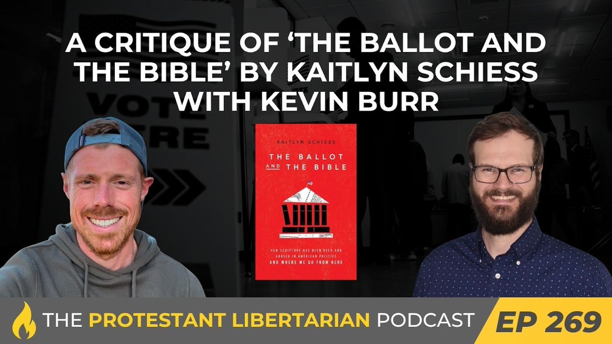 prolibertypod's tweet photo. In today's episode, @kbburr and I discuss @KaitlynSchiess's book 'The Ballot and the Bible', engaging with her ideas and offering thoughtful and respectful responses to some of her arguments. 

Available everywhere, YouTube link below! https://t.co/GkyhcqORG8