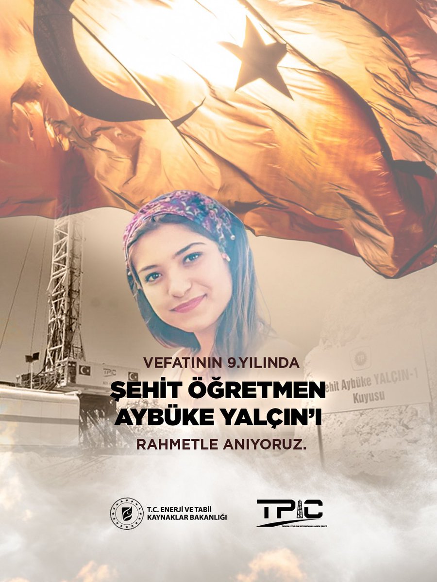 tpicresmi's tweet photo. Şehit Öğretmen Şenay Aybüke Yalçın’ı vefatının 9. yılında rahmet, minnet ve saygıyla anıyoruz. 
Aziz hatırası daima yaşayacaktır. 🇹🇷 https://t.co/7dwOme1W8g