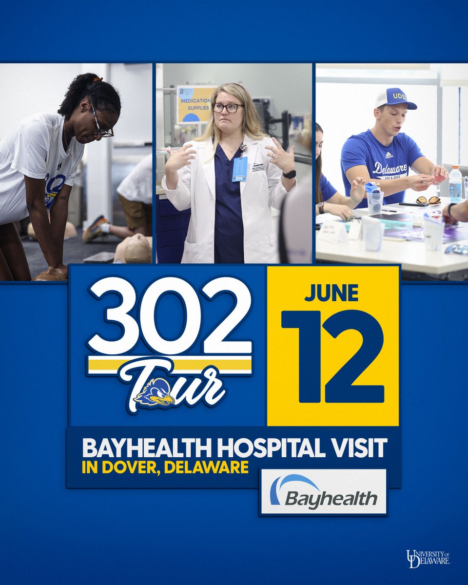 UDBlueHens's tweet photo. Heading back to Bayhealth this week! 👋

🔗: https://t.co/OCJRWwnBCb https://t.co/dR5GLOOpiO