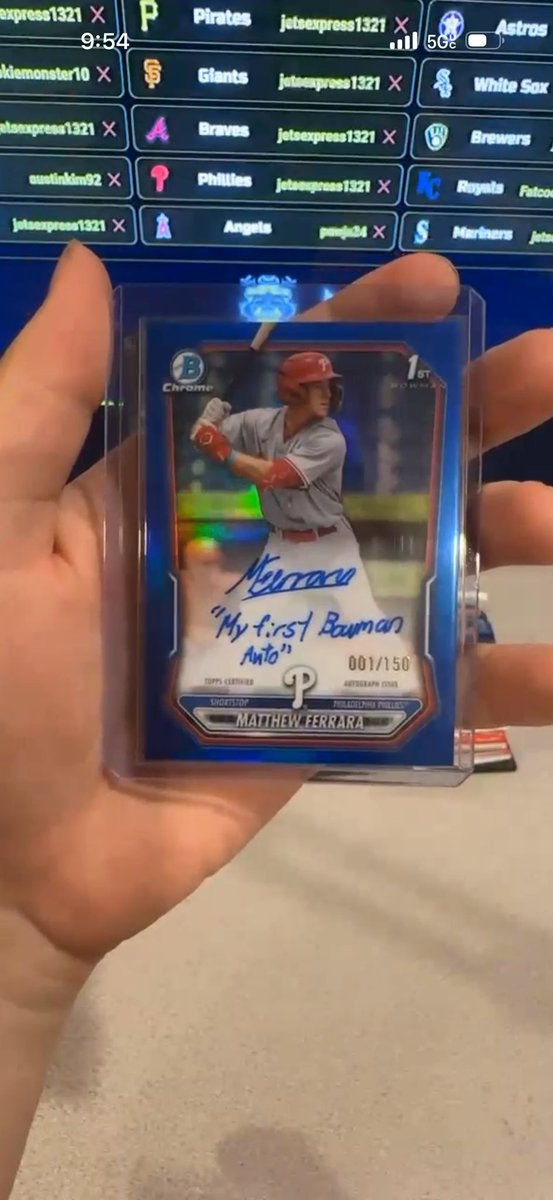 ApeBreakz's tweet photo. Bowman bangers do not stop catch us live on eBay live again tonight @CardPurchaser https://t.co/ShBbPQTzpw