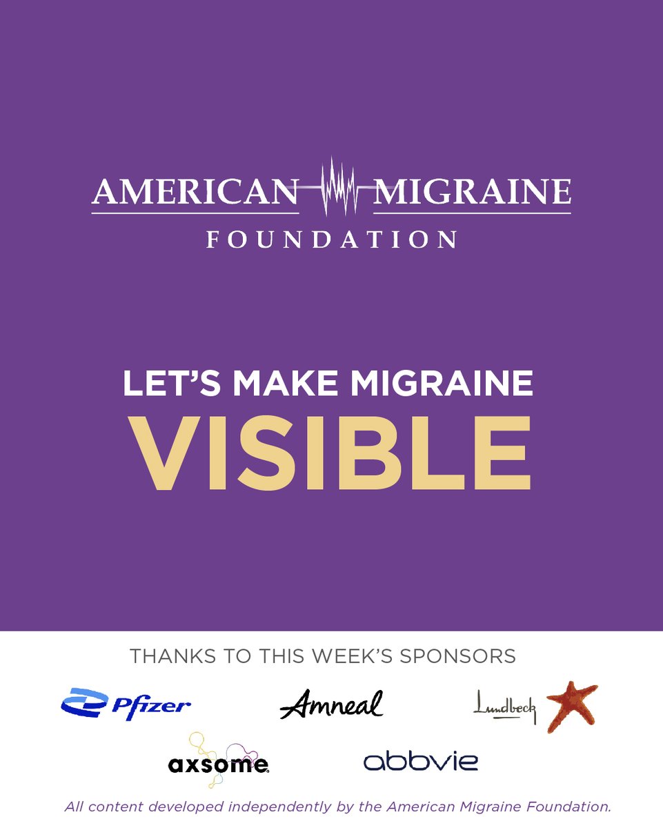 amfmigraine's tweet photo. Migraine starts in the brain.
Changes in nerve activity and chemical signals can trigger the pain and symptoms people experience during an attack.
Join us live with Dr. Andrea Harriott to learn more about what's driving migraine.
#IAmVisible https://t.co/x6c6HE0VNe