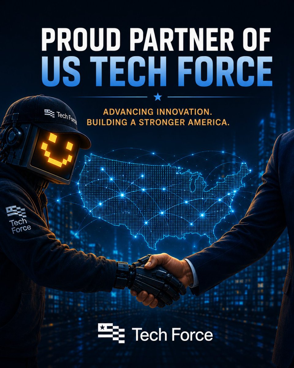 Cognizant's tweet photo. Cognizant is proud to join the US Tech Force as an industry partner.
 
Tech Force is recruiting an elite corps of engineers and technologists to build the next generation of government technology, tackling the nation's most complex civic and national security challenges. As a partner, we will provide technical training resources, executive programming, and help create pathways between public service and the private sector.
 
We look forward to contributing to this important initiative.
 
Learn more: https://t.co/Jn6pUnL6kN