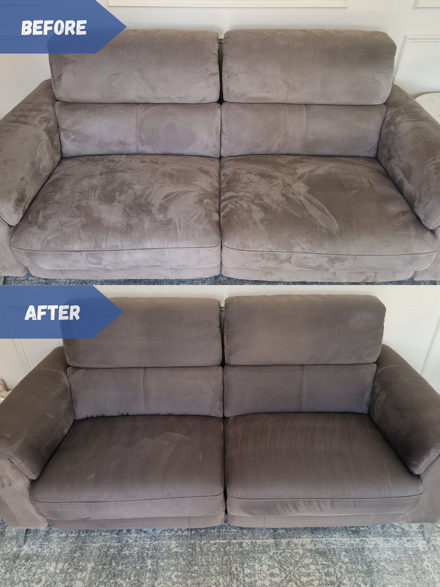 LondonCleaners4's tweet photo. 🛋️ Still living with that stain you've been meaning to sort out for months? 
Our professional upholstery cleaning service in Bromley helped bring this sofa back to life, removing deep-seated dirt and refreshing the fabric for a cleaner, brighter finish.
🌐 https://t.co/eyPFv1zX5S https://t.co/j0F0aN274c