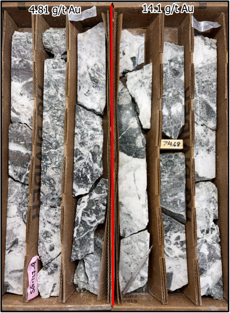 WestPointGoldUS's tweet photo. 🚨 NEWS 🚨 $WPG.V

Left to right images:
• Photo GC26-134 showing a portion of the vein and corresponding gold values. Core reveals that the NE Tyro vein is a broad zone of multi-stage veins and breccia hosting a broad array of textures.

• Photo GC26-137 showing a portion of the vein and corresponding gold values.

• Photomicrograph (F.O.V. = ~6mm) of native gold within a dendritic growth of electrum and/or sulfosalt; GC26-137, 67.25m. Note bladed texture of quartz pseudomorphs after calcite.

🔗 Read more: https://t.co/vmMsYX04gd

🇨🇦 TSXV: WPG | 🇺🇸 OTCQX: WPGCF | 🇩🇪 FSE: LRA0

#Gold #Mining #MiningNews #GoldMining #MarketTrends #PreciousMetals #TSXV #GoldPrice #Investing #Commodities