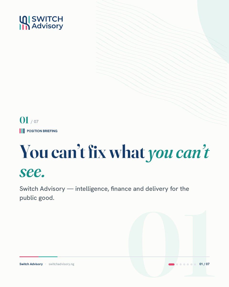 switchadvisory's tweet photo. Most public-sector problems aren't policy problems.

They're visibility problems.

We help governments and institutions see clearly, decide confidently, and deliver effectively.

Because you can't fix what you can't see.

#Governance #PublicFinance #SwitchAdvisory https://t.co/MRwffyTp0Z