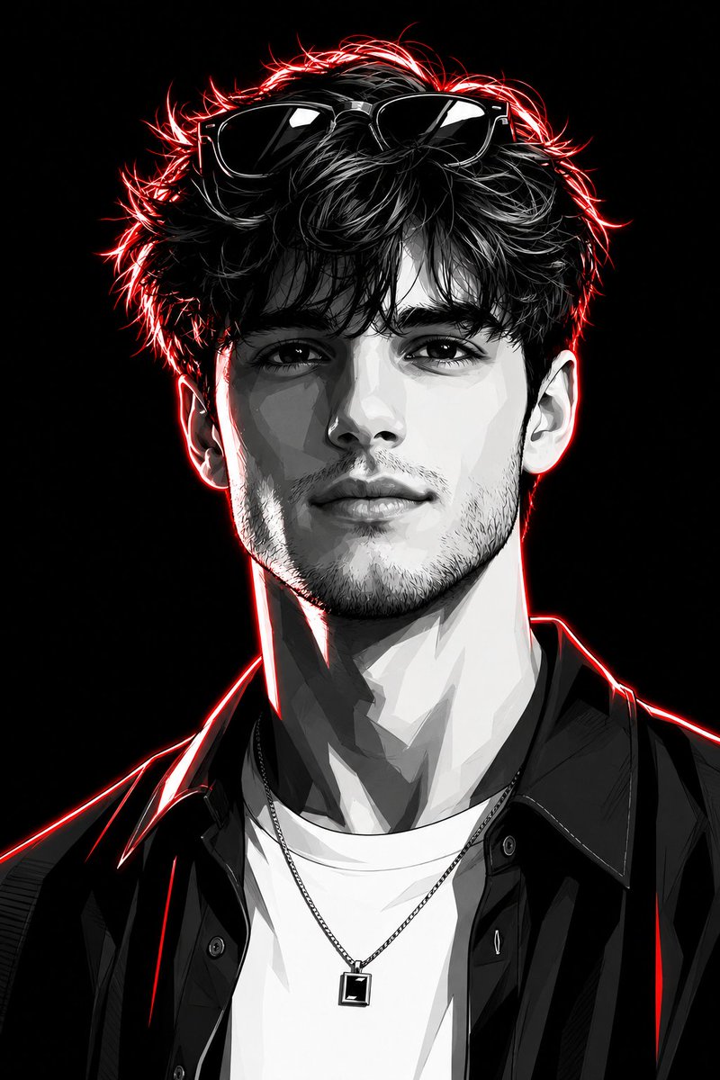 Neon Graphic Novel Character Transformation