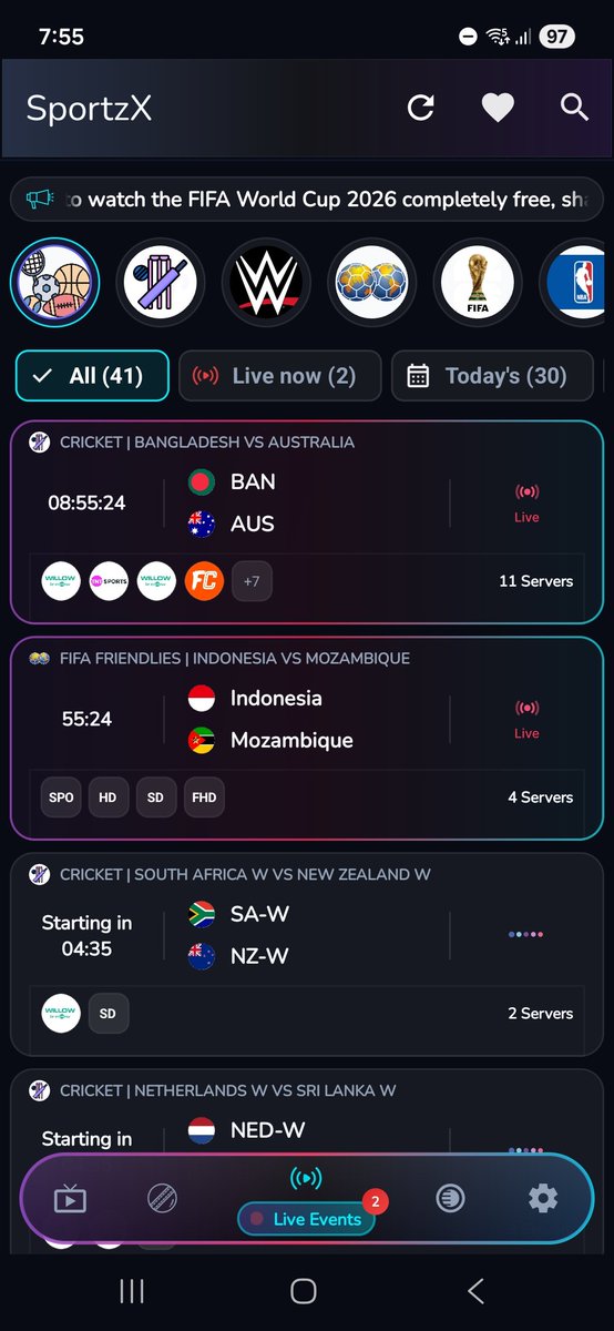 MatiasBaraDupuy's tweet photo. 2 Opción para ver el mundial completamente gratis.

Nombre de la aplicación: Sportz X TV.

Código de descarga por downloader: 6889177

Aplicación para ver todo tipo de deportes, Desde Futbol hasta tenis, béisbol o NBA.

Estable y con muchos servidores y canales disponibles. https://t.co/PuVH0PTfws