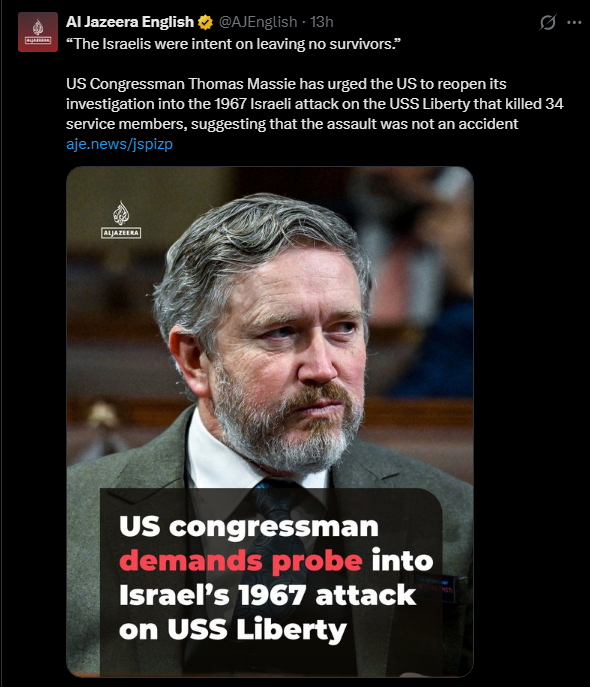 IsraeliDc's tweet photo. Massie's new ally is Al Jazeera. Tells you everything you need to know about Massie https://t.co/F1VfcasSdM