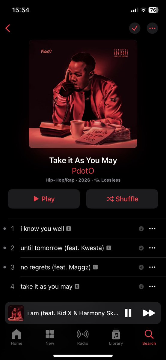 Uniqkidio's tweet photo. @PdotO_SA - Take It As You May ❤️🔥🐐

The last song with X is currently my favourite coz this is my first spin and the intro is insane https://t.co/5zF5K1bKAf