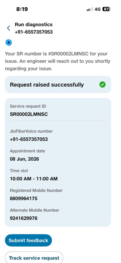Its_lMohammad's tweet photo. @JioCare My newly installed Jio AirFiber has been down for 4 days. Yesterday’s technician visit was scheduled but nobody came. Today’s technician has denied visiting my location. No proper response from local team. This is affecting my work.Please escalate urgently. #JioAirFiber https://t.co/hxknINx6f3