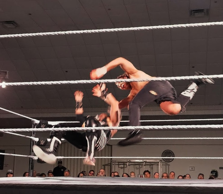 CarlosStoneking's tweet photo. Well here we are I can't think of an NXT Superstar that I love to heckle more that @BrooksJensenWWE... who simultaneously I have a ton of respect for. Never puts on a bad match. #NXTDavenport #WWE #WWENXT #MeasuringStick #BaDMan #BamBam https://t.co/zASm4Xj3dT