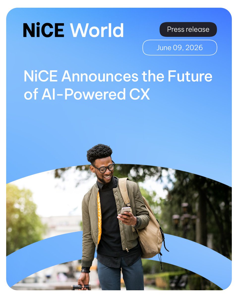 NICELtd's tweet photo. One of the biggest themes at #NiCEWorld2026 is clear: AI is moving from pilot projects to enterprise operations.

Today, we announced a major step forward.

With agentic AI native at the core of the NiCE platform, organizations can orchestrate AI agents, human expertise, workflows, and data as one intelligent operating model.

This isn't about adding AI to customer experience. It's about rethinking how customer experience operates.

Read more: https://t.co/MUuAP6FSIJ