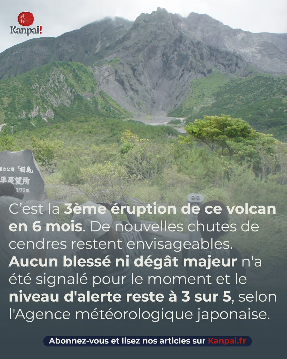 KanpaiFR's tweet photo. 🗓️ En ce moment au Japon, la ville de Kagoshima se couvre de cendres volcaniques 🌋

#japon #kagoshima #volcan #sakurajima #kyushu https://t.co/6RQpIfpFIU