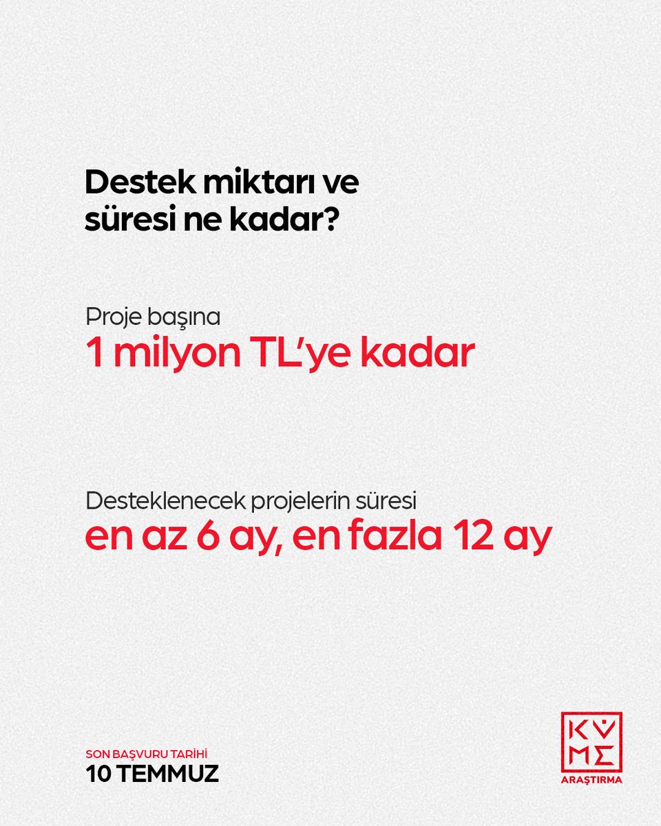 kumearastirma's tweet photo. KÜME Araştırma Destek Programı 2026’ya ilişkin başvuru sürecinde öne çıkan başlıklar ve sıkça yöneltilen soruları derledik.

Program, sosyal ve beşeri bilimler alanında kavramsal derinliği, yöntemsel tutarlılığı ve araştırma nesnesiyle kurduğu ilişkinin ciddiyetiyle öne çıkan projeleri desteklemeyi amaçlıyor. Bu çerçevede başvuru koşulları, destek kapsamı, dosya yapısı ve değerlendirme ölçütleri belirli akademik ve kurumsal ilkeler doğrultusunda yapılandırılıyor.

Detaylı bilgi ve başvuru formu için tıklayın: https://t.co/e0mZXULbLe