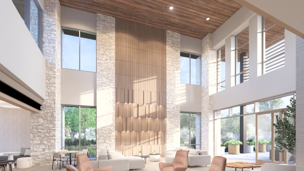 BorgesArch's tweet photo. Mountain modern doesn't have to feel rustic.  At Arete Community in Meridian, Idaho, warm timber, raw industrial materials, and abundant natural light work together to blur the line between indoors and out.

#Arete #BorgesAnywhere https://t.co/TV1t1wz9ui