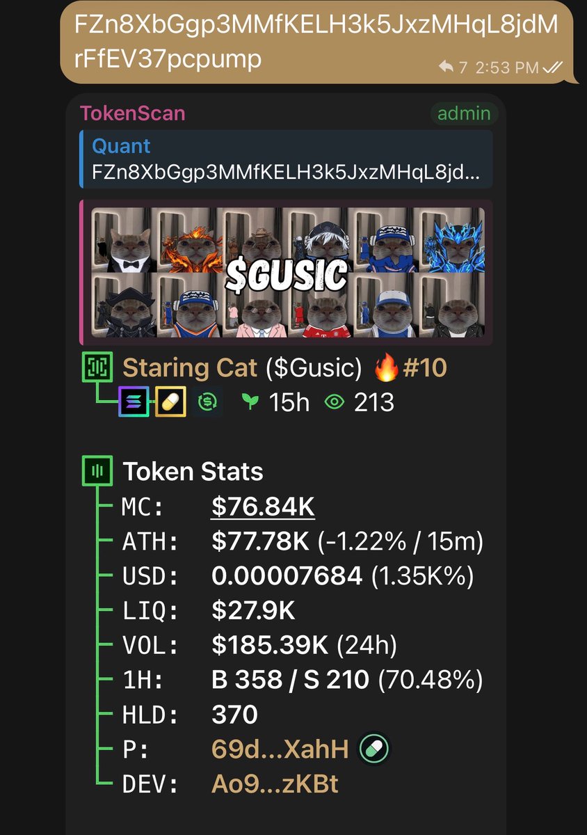 Quantomchain's tweet photo. Bought $Gusic 
CA: FZn8XbGgp3MMfKELH3k5JxzMHqL8jdMrFfEV37pcpump https://t.co/zSmA5jdGxD