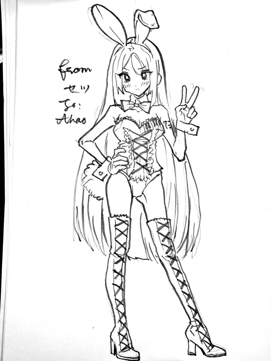 bienhime's tweet photo. リクエストｱﾘｶﾞﾄｳｺﾞｻﾞｲﾏｽ‼️
#らくがき　#波音リツ　
バニーりっちゃんはｲｲｿﾞ🐇 https://t.co/gkEVfp8g0z