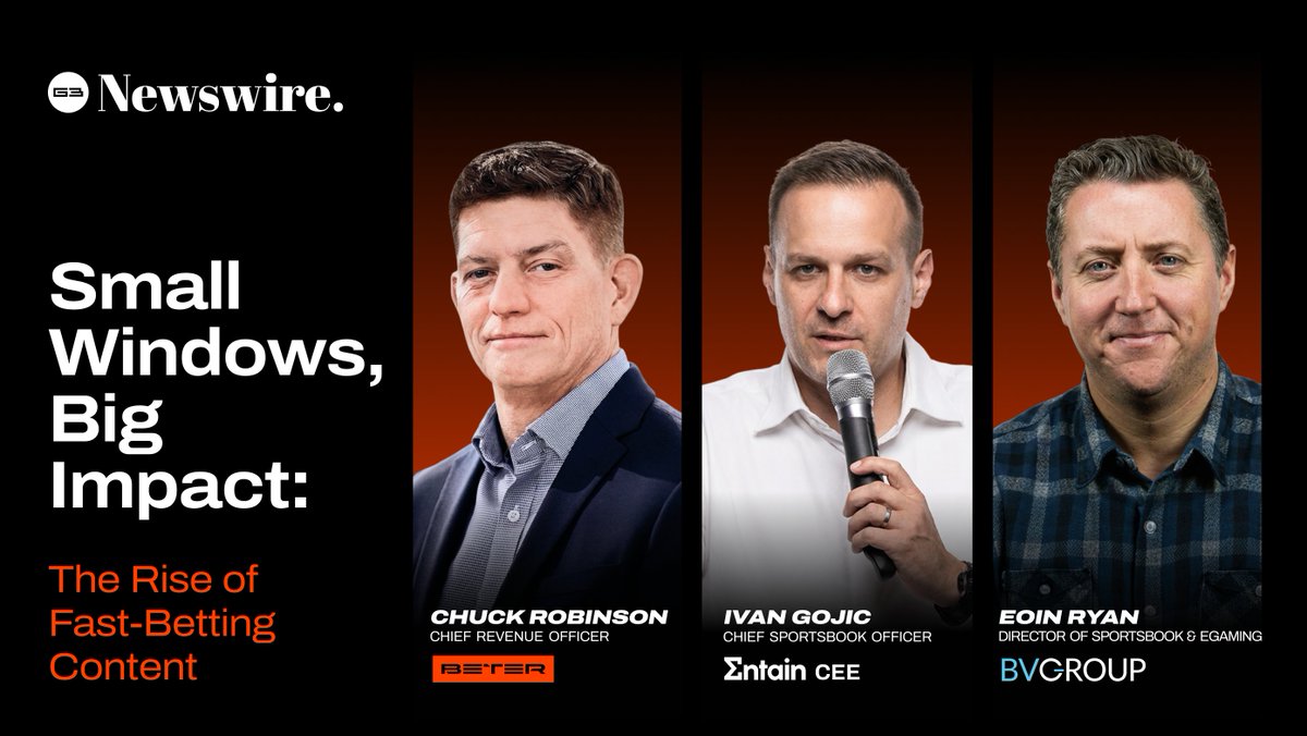 beter_co's tweet photo. In the latest @G3imagazine roundtable, Chuck Robinson (BETER), Ivan Gojic (@EntainGroup CEE), and Eoin Ryan (BVGroup) explore how fast-betting content helps operators keep players engaged throughout the entire tournament experience: https://t.co/EHxHlSOE10 https://t.co/L1sBEOV0Yq