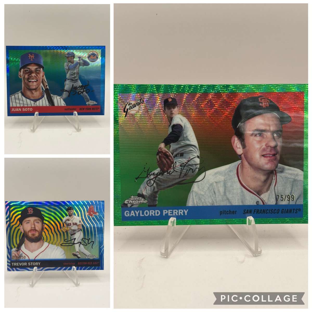 wadetheweasel's tweet photo. @CCsportscardsCo Perry /99 $10 pwe 
Soto $10 pwe 
Story /150 $5 pwe
Take all 3 for $25 bmwt https://t.co/3AwGJm4aeo