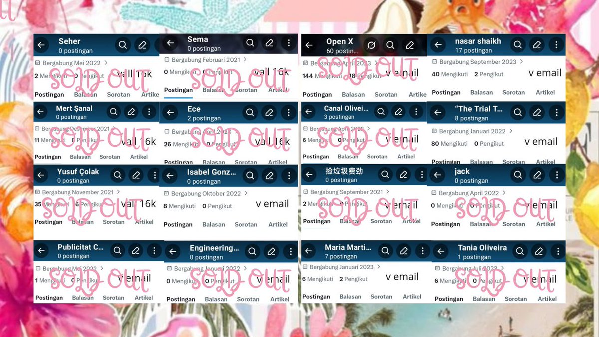 crawftss's tweet photo. @Kiiikiiissui ridiiiii banyak inact dan kosongan nii

‘⅋── harga kosongan &amp; inact :

𔘓 v-email tahun 2026 : 10k 
𔘓 v-email tahun 20an : 14k 
𔘓 v-email tahun lama : 15k
𔘓 verif all tahun 20 an : 16k

𐙚 take ke sini yaa : ☎️ https://t.co/MGKRB0qMMF https://t.co/bXJsvZrdm2