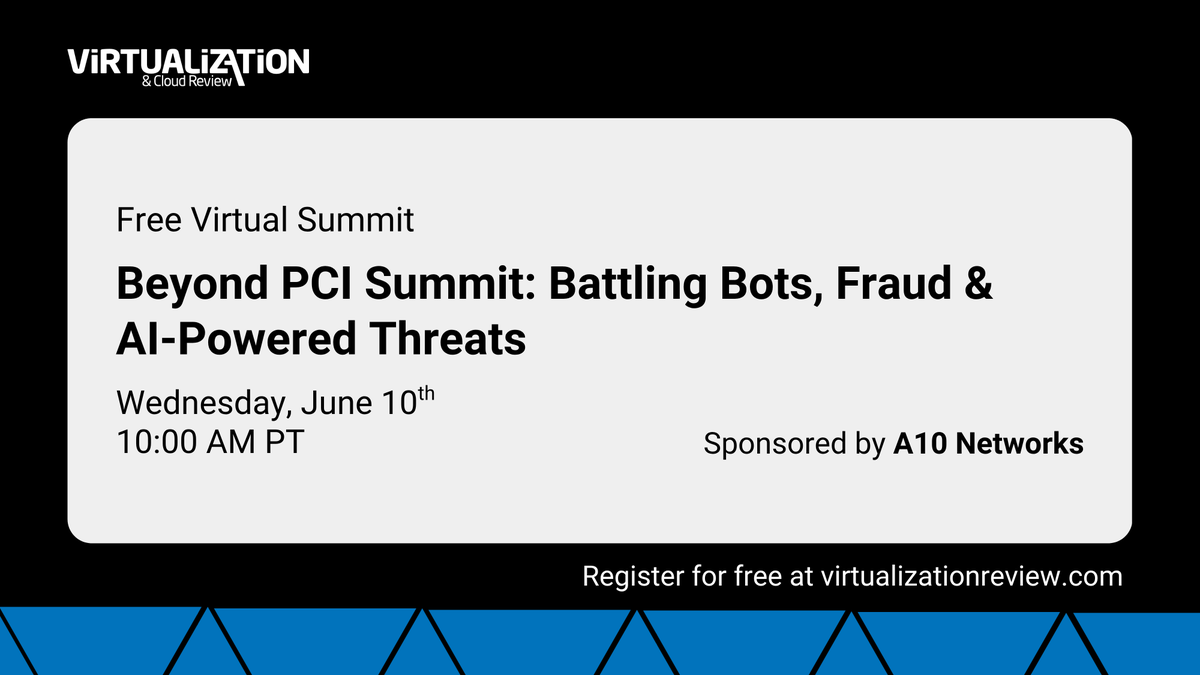 VirtReview's tweet photo. The future of retail security is proactive, intelligent and built to stop fraud before it happens.

Join us and sponsor @A10Networks tomorrow for this FREE virtual summit on battling bots and AI-powered threats.

Register now: https://t.co/Fgacp4TSH1 

#RetailSecurity https://t.co/dUGxf9mcja