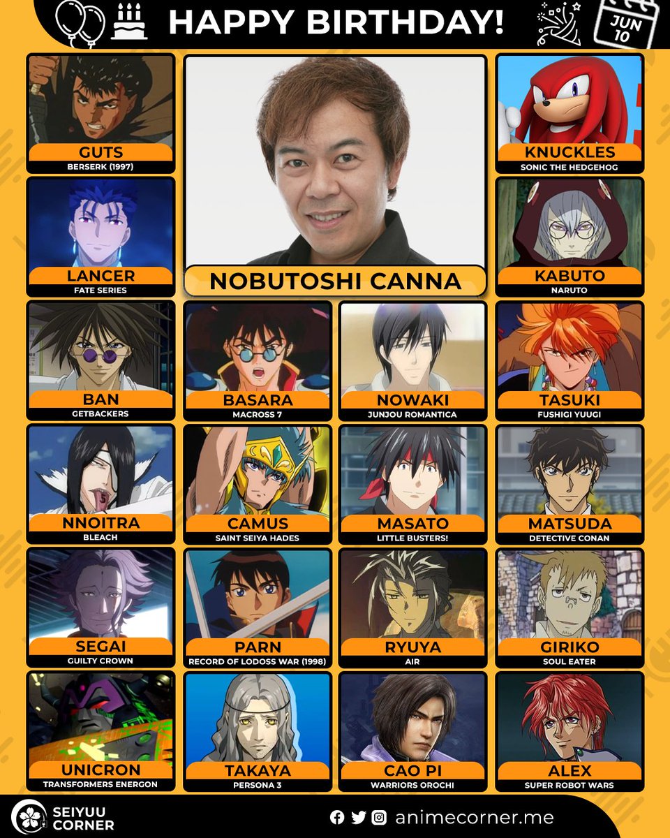 seiyuucorner's tweet photo. Happy birthday to Nobutoshi Canna! 🎉 

Let's wish him all the best @ennen_7 

#NobutoshiCanna #神奈延年 #神奈延年生誕祭2026 https://t.co/HDN9eEMxJx