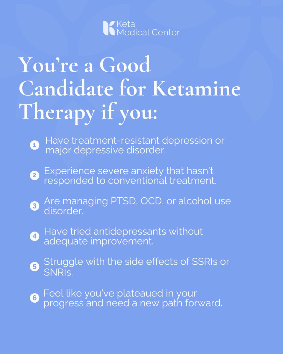 Ketamedical's tweet photo. Tried every medication and still not feeling like yourself? Ketamine therapy may be your next step. Physician-led, personalized care awaits. 💙 https://t.co/EujBJ5IdHI 

#ketaminetherapy #mentalhealthawareness #mindbodybalance https://t.co/4lsjniG63X