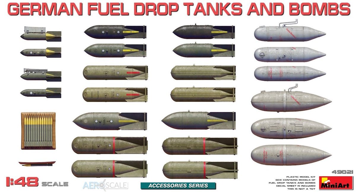 KitMakerNetwork's tweet photo. WWII Luftwaffe Drop Tanks &amp; Bombs Incoming https://t.co/fYoUzIVkBQ https://t.co/gejR646Vx7