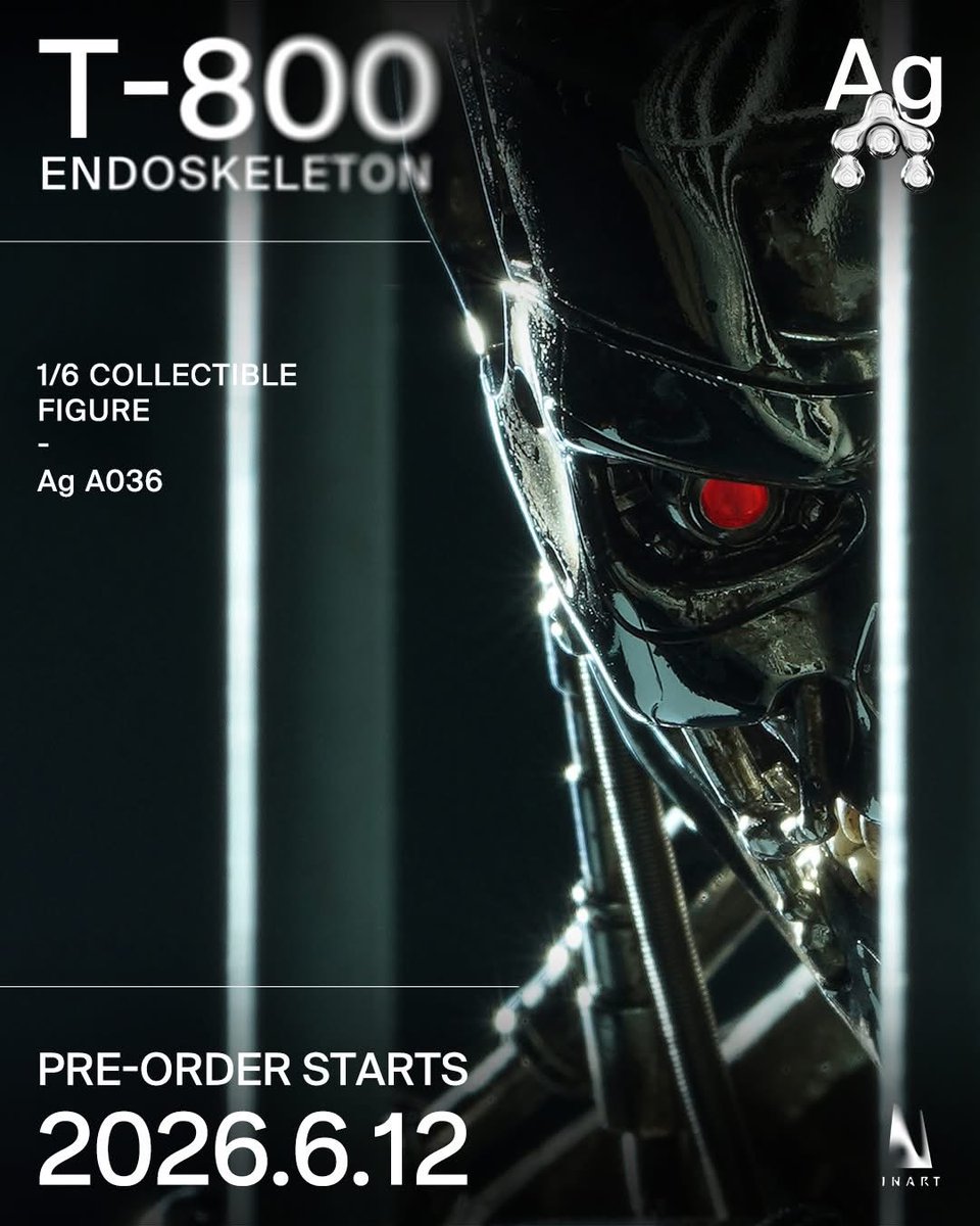 one6Update's tweet photo. #InArt announced T-800 battle damage version.  It goes up for preorder June 12.

#Sixth #SixthScale #HotToysCollectibles #ホットトイズ #actionfigures #Figures https://t.co/FqSwyQFk6u
