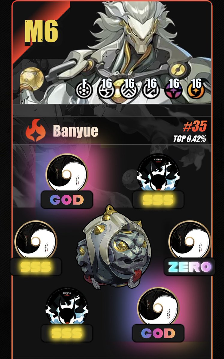seabeacon's tweet photo. gonna be in a good mood all day because elfy finally gave me a disc 4 upgrade for banyue <3 one step closer to the strongest lion https://t.co/XAfMD1p4Ok
