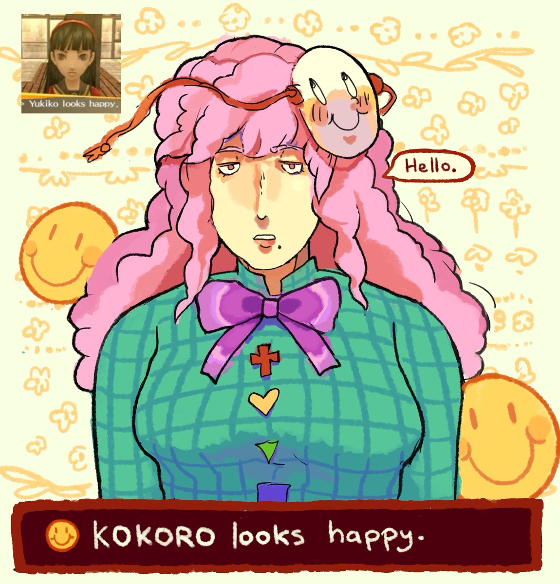 _nixelia's tweet photo. Kokoro seems to be really happy today! 😁 #東方project https://t.co/KZXB2nmKLi