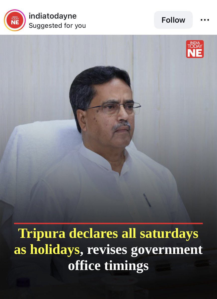 bankwalamajdoor's tweet photo. Tripura Declares all Saturday as Holiday !
केंद्र सरकार के बाद अधिकांश राज्य सरकार भी workLife बैलेंस के महत्व को समझ रही है 

परंतु बैंकर्स का जीवन भाड़ में जाए !

@DFS_India @nsitharamanoffc @PMOIndia @idesibanda @aiboc_in @ChVenkatachalam @RBIsays @bankpediaa @FinMinIndia https://t.co/3eymNVti3C
