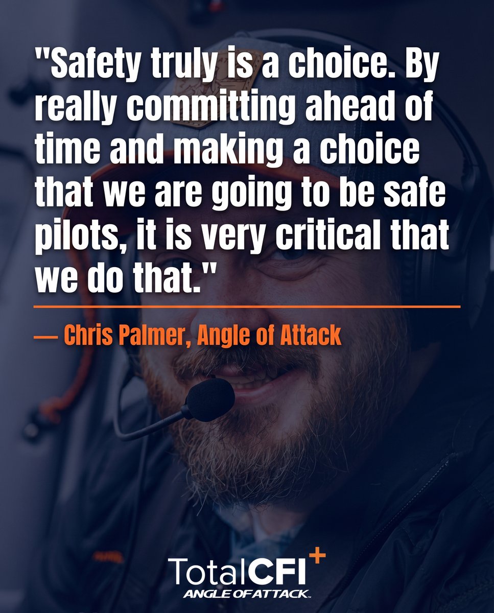 angleofattack's tweet photo. Safety isn't a rule. It's a choice you make before you ever get in the airplane.

Teach your students to make that choice — every time.

#CFI #flying #aviation #studentpilot #learntofly
Get it free → https://t.co/suZImqR2Gk https://t.co/pHfmYdIkrc