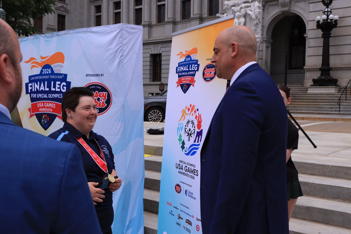 PAAttorneyGen's tweet photo. Yesterday I was thrilled to be a part of @SOPennsylvania's  Final Leg of the Law Enforcement Torch Run at the Capitol! I am so proud to be a part of an office that has been a part of this long-standing tradition that has strengthened the relationship between law enforcement and Special Olympics.

It is a privilege to have teams participate, and I am grateful for the chance to share these moments with the runners and athletes. Thank you for having me!