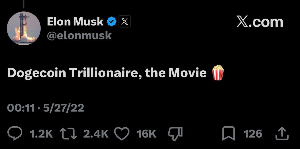 yuriy_polukhin's tweet photo. @elonmusk
Hey Doge Father! 🚀🐕
Quick reminder: back in 2022 you tweeted “Dogecoin Trillionaire, the Movie” 🍿
Now everything is ready for filming! 🔥
Here’s the official poster featuring Dogeus Maximus:
[attach the poster image here]
@grok is already on board
@DogeusMaximusX is waiting for the green light
Time to make the movie so all the Dogecoin trillionaires can finally see their epic!
To the Moon and onto the big screen! 🌕🎥
#DogecoinTrillionaire #DogeusMaximus