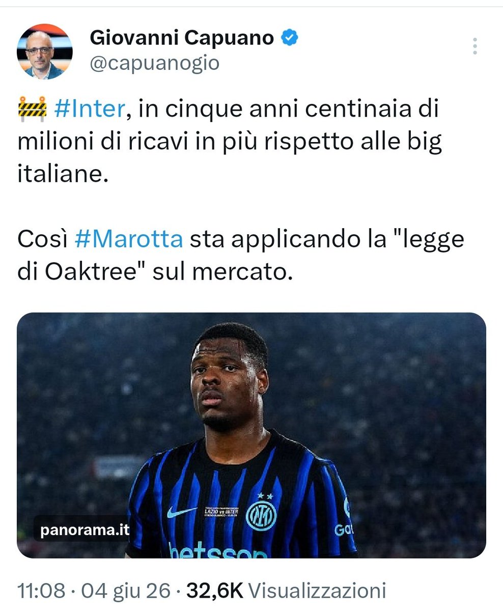 Onestidal2007's tweet photo. Avete capito come funziona la narrativa della chat ⚫🔵?
Prima ci dicono che l'#Inter ha fatto CENTINAIA DI MILIONI DI RICAVI negli ultimi 5 anni rispetto a #Juve e #Milan...Parole sue👇🏼
Poi nella vita reale non riescono a spendere 55 milioni dopo 2 finali e 2 scudetti!! 🤣🤣🤭 https://t.co/wkZSWjfPlp